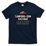 Sanford and Son Salvage Door Panel Sign Vintage T-Shirt - Navy Blue