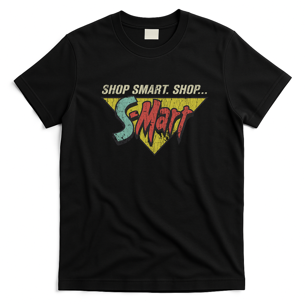 Shop Smart. Shop S-Mart! Retro Graphic Tee - Black