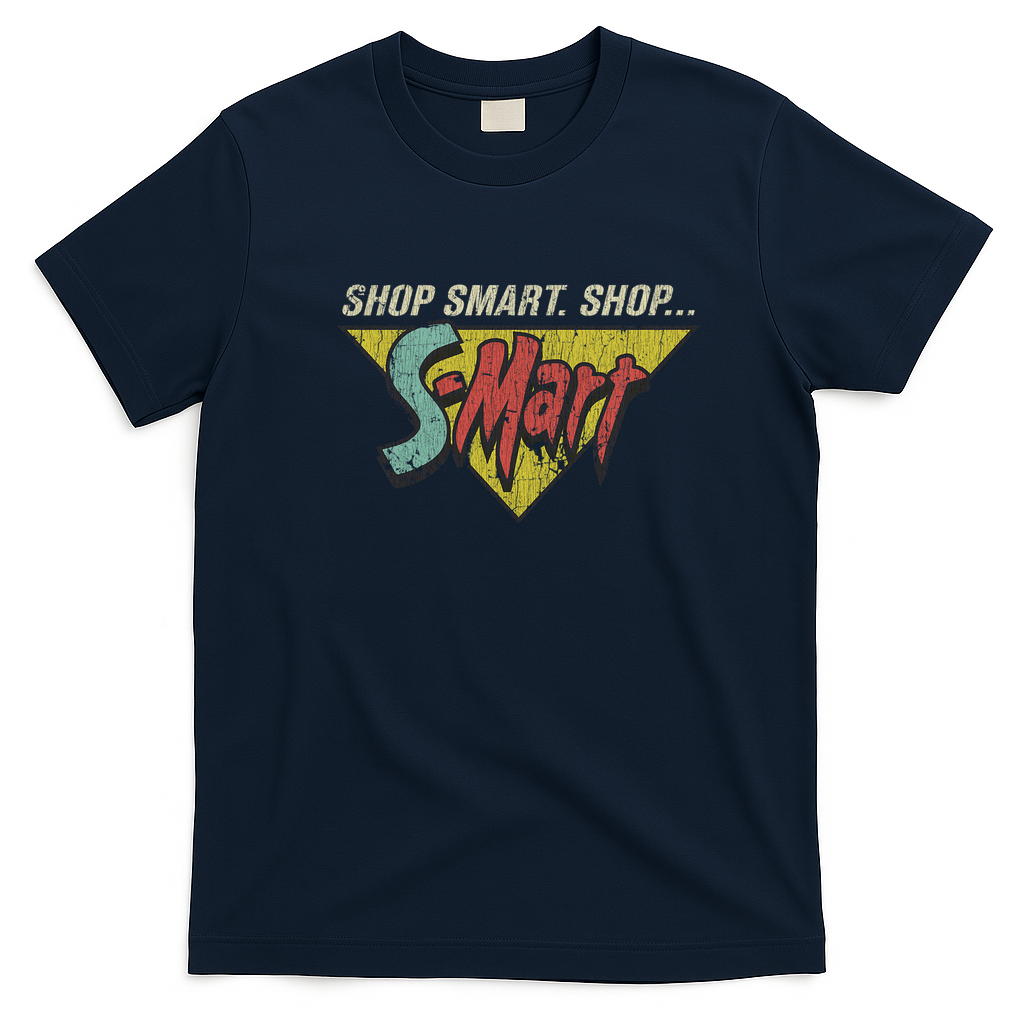 Shop Smart. Shop S-Mart! Retro Graphic Tee - Navy Blue
