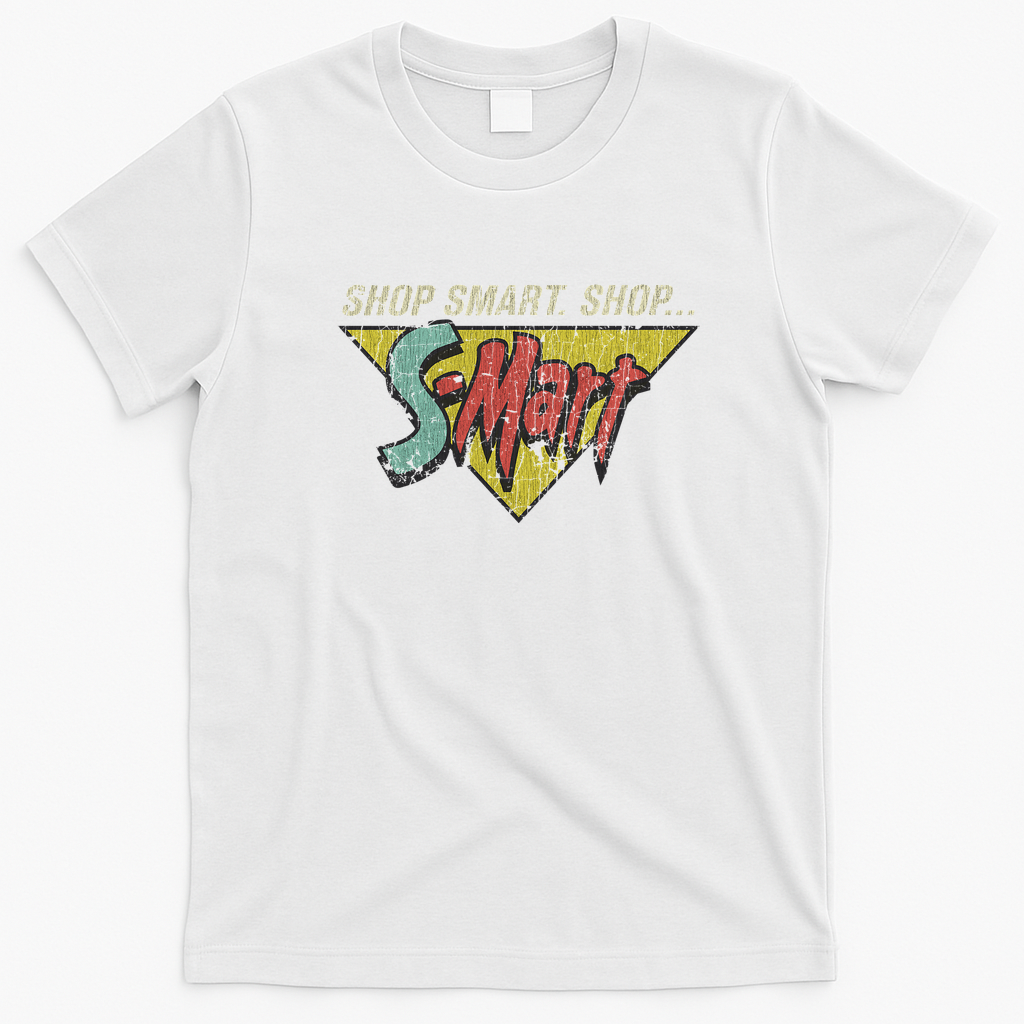Shop Smart. Shop S-Mart! Retro Graphic Tee - White