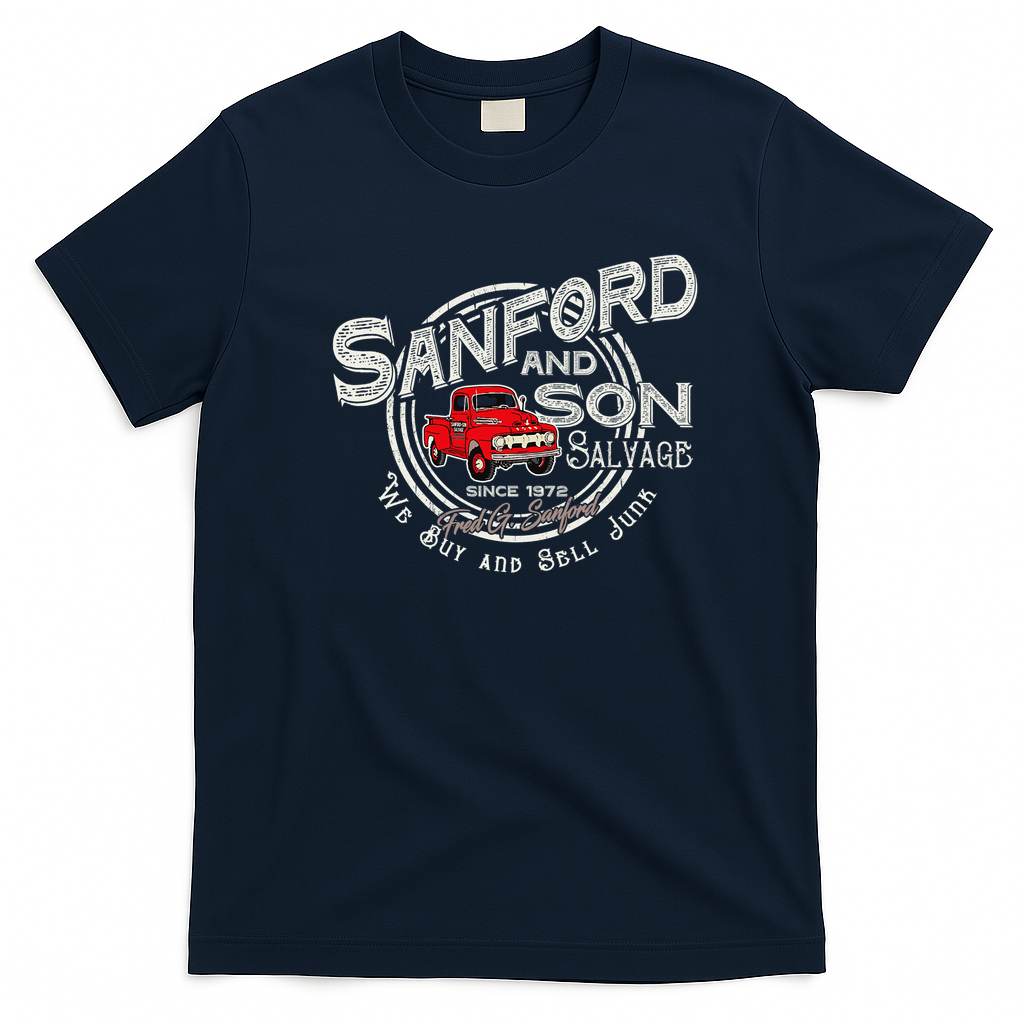 Sanford and Son Salvage since 1972 Vintage T-Shirt - Navy Blue