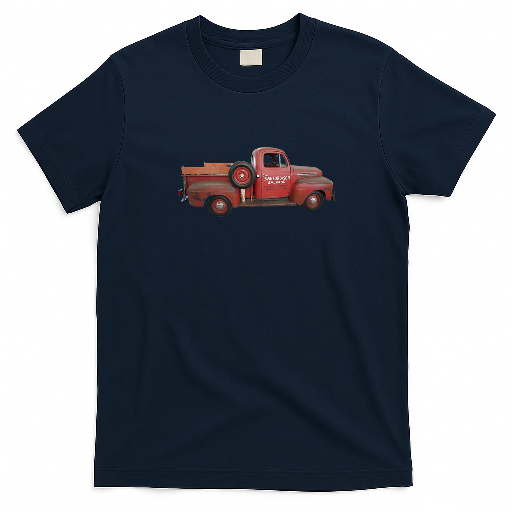 Sanford and Son Truck Graphic T-Shirt - Navy Blue