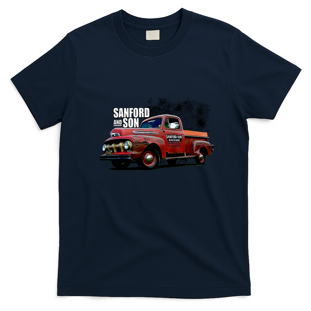 Sanford and Son Retro Graphic Tee - Navy Blue