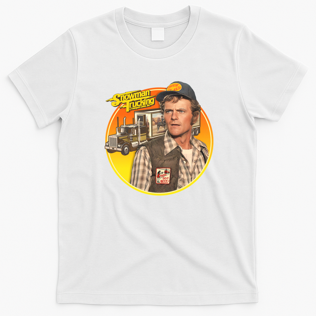 Snowman Trucking Smokey and the Bandit Tee - White