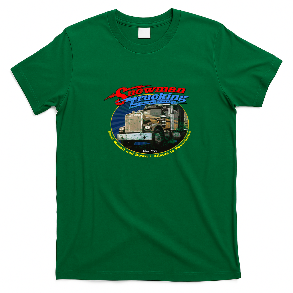Snowman Trucking Vintage Logo T-Shirt - Irish Green