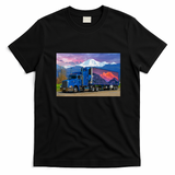 Sunset Trailer Vintage Trucking T-Shirt - Black