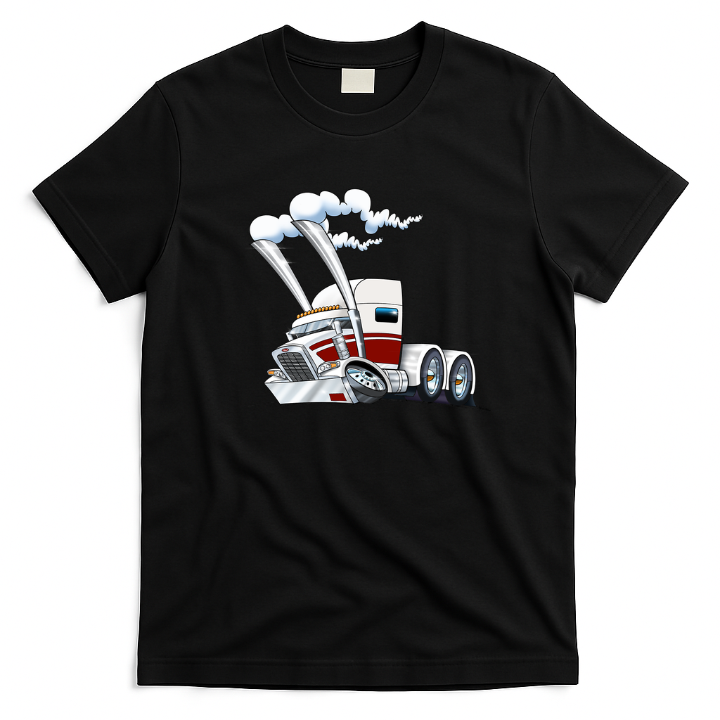 Classic Semi Truck Graphic T-Shirt - Black