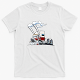 Classic Semi Truck Graphic T-Shirt - White