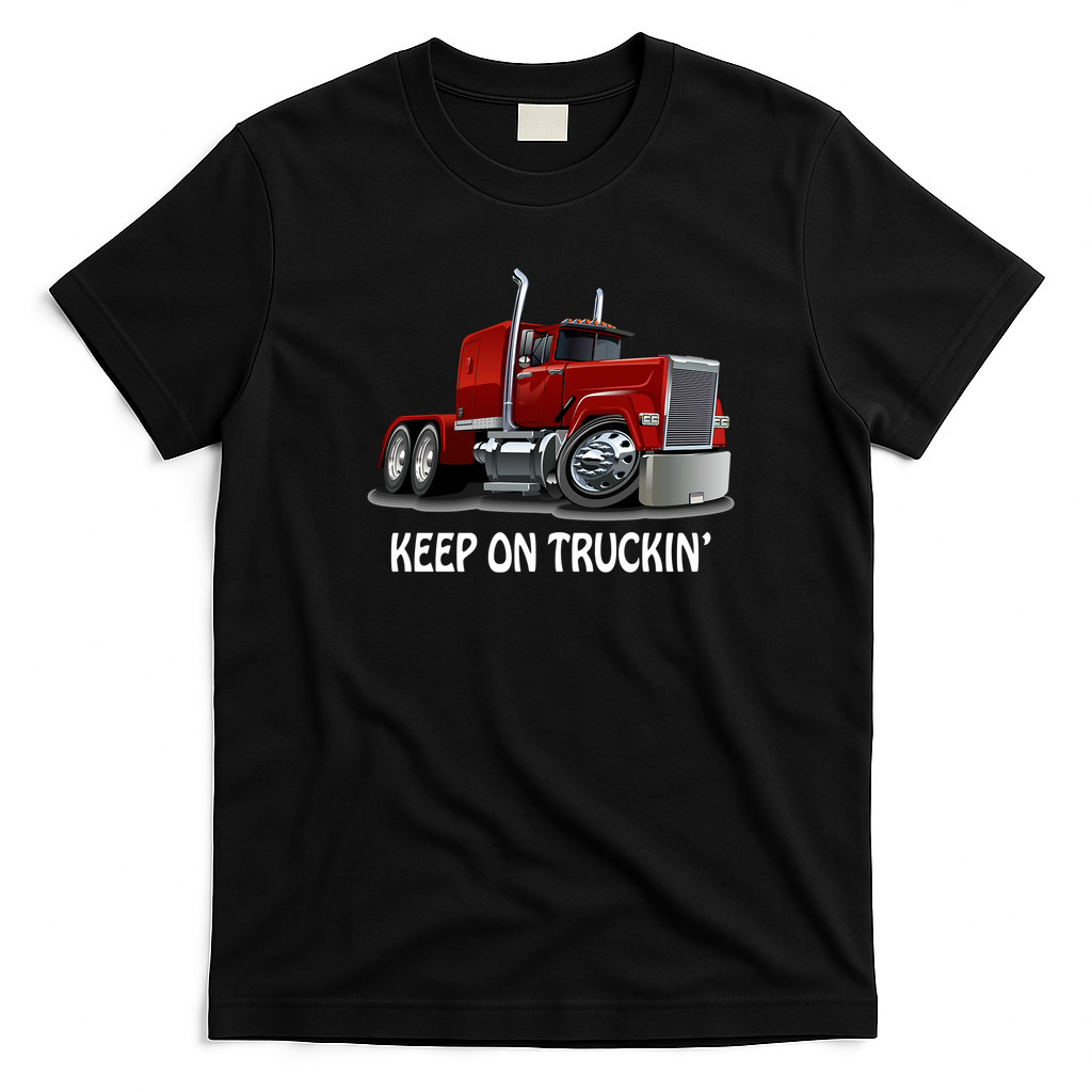 Retro Trucker No. 2 Graphic Tee - Black