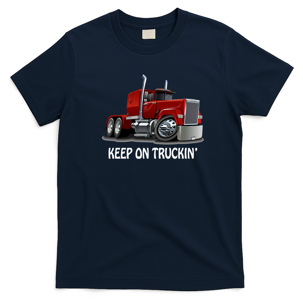 Retro Trucker No. 2 Graphic Tee - Navy Blue