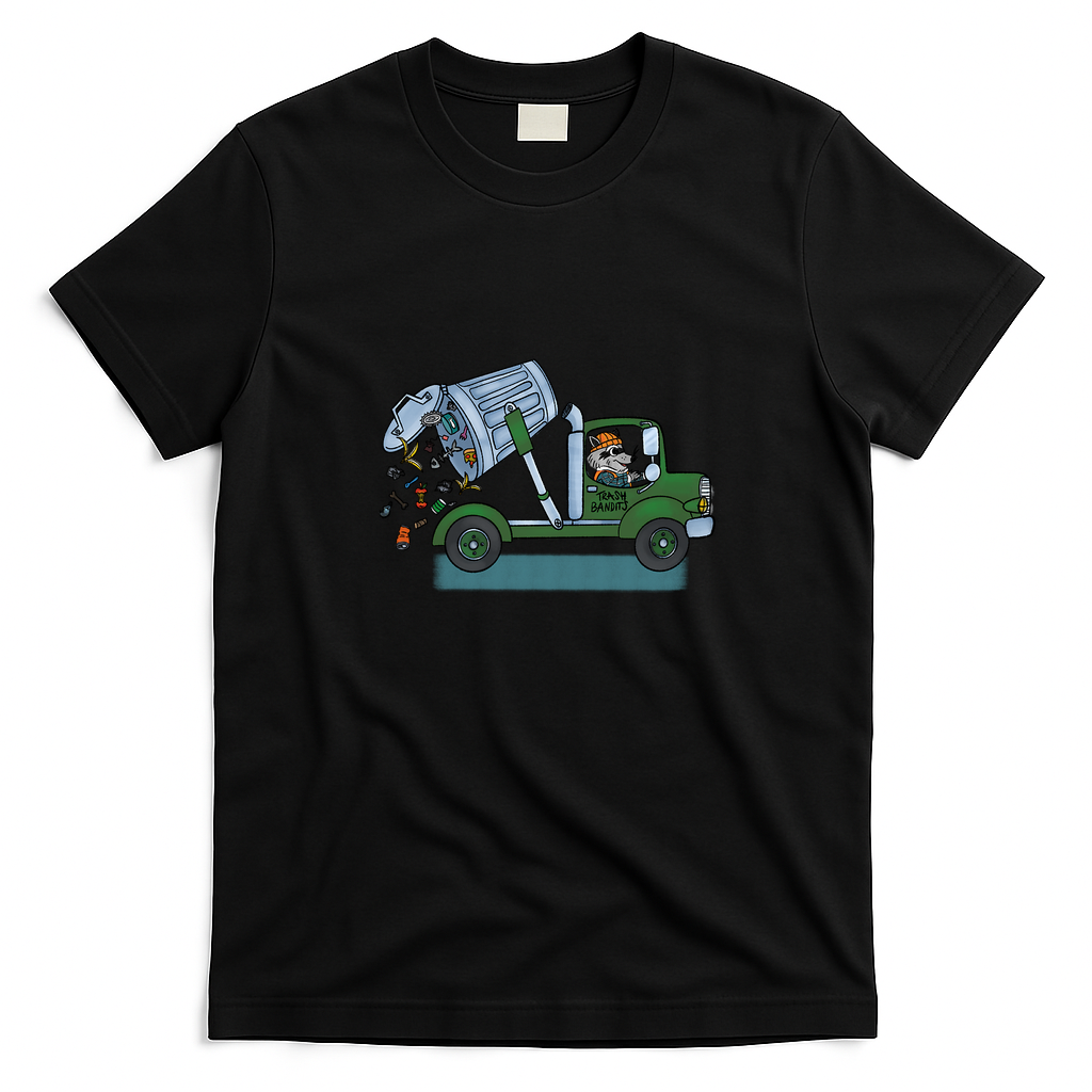 Trash Bandits Retro Graphic Tee - Black