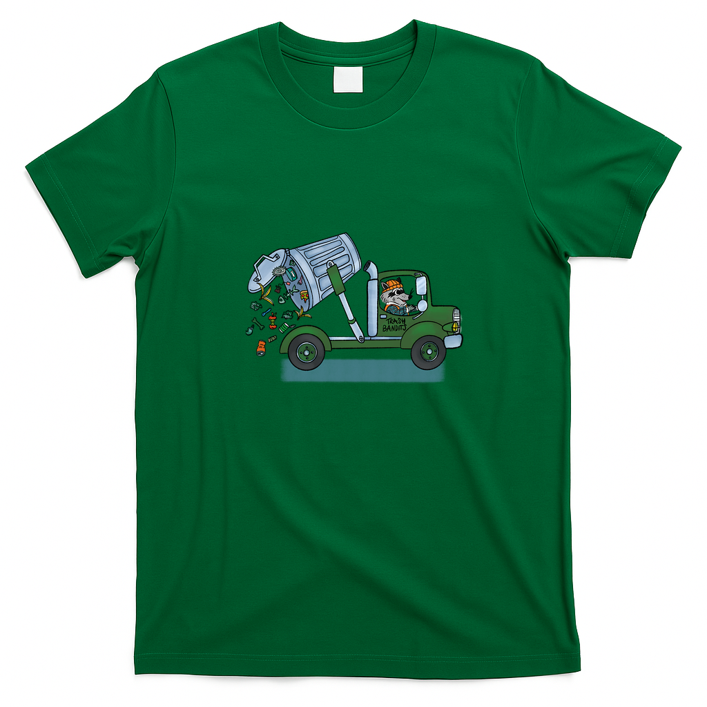 Trash Bandits Retro Graphic Tee - Irish Green