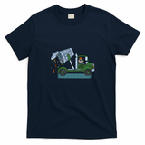 Trash Bandits Retro Graphic Tee - Navy Blue