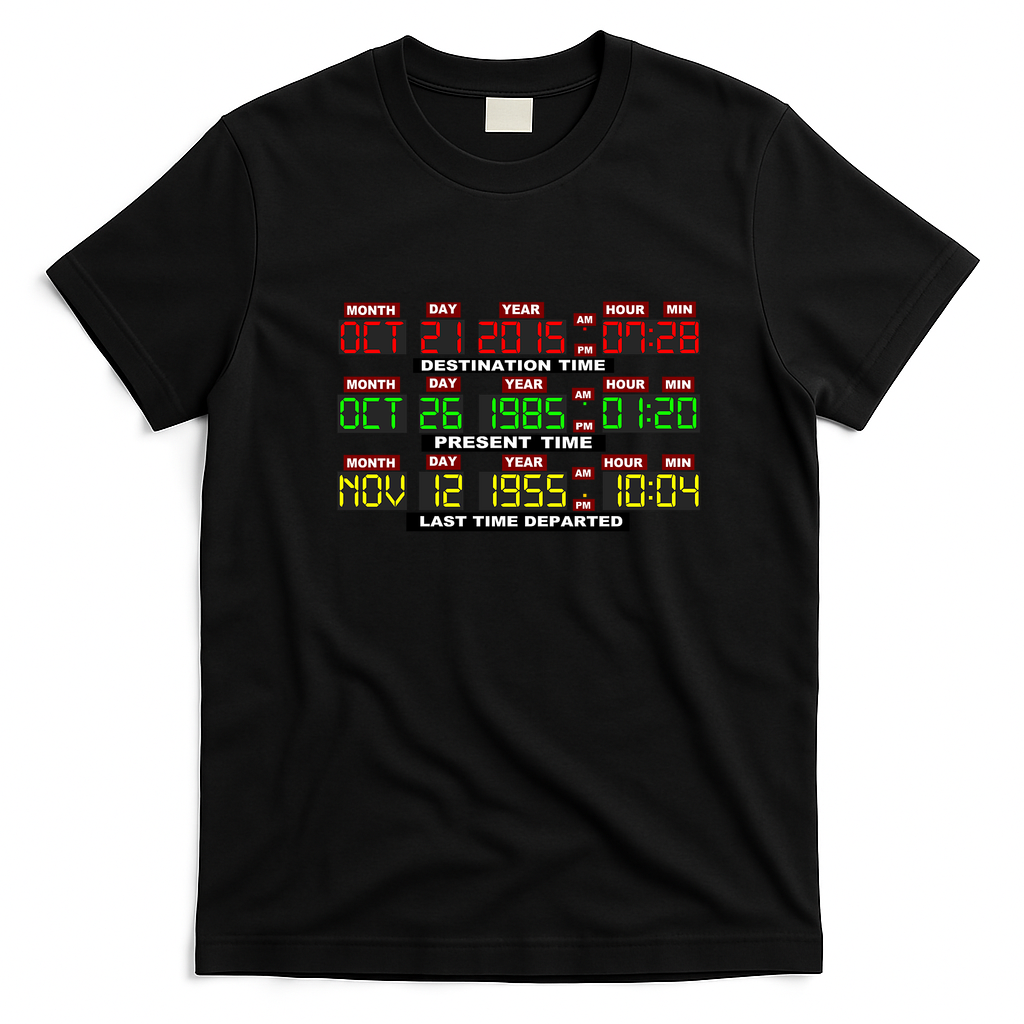 Time Circuits On! T-Shirt - Black