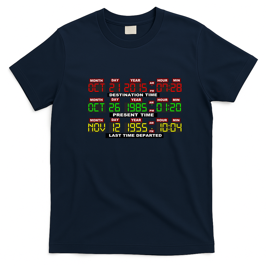 Time Circuits On! T-Shirt - Navy Blue