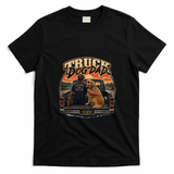 Golden Retriever Truck Dog Dad T-Shirt - Black