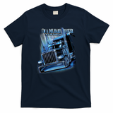 Trucker Dad Vintage Truck T-Shirt - Navy Blue
