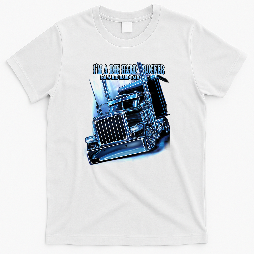 Trucker Dad Vintage Truck T-Shirt - White