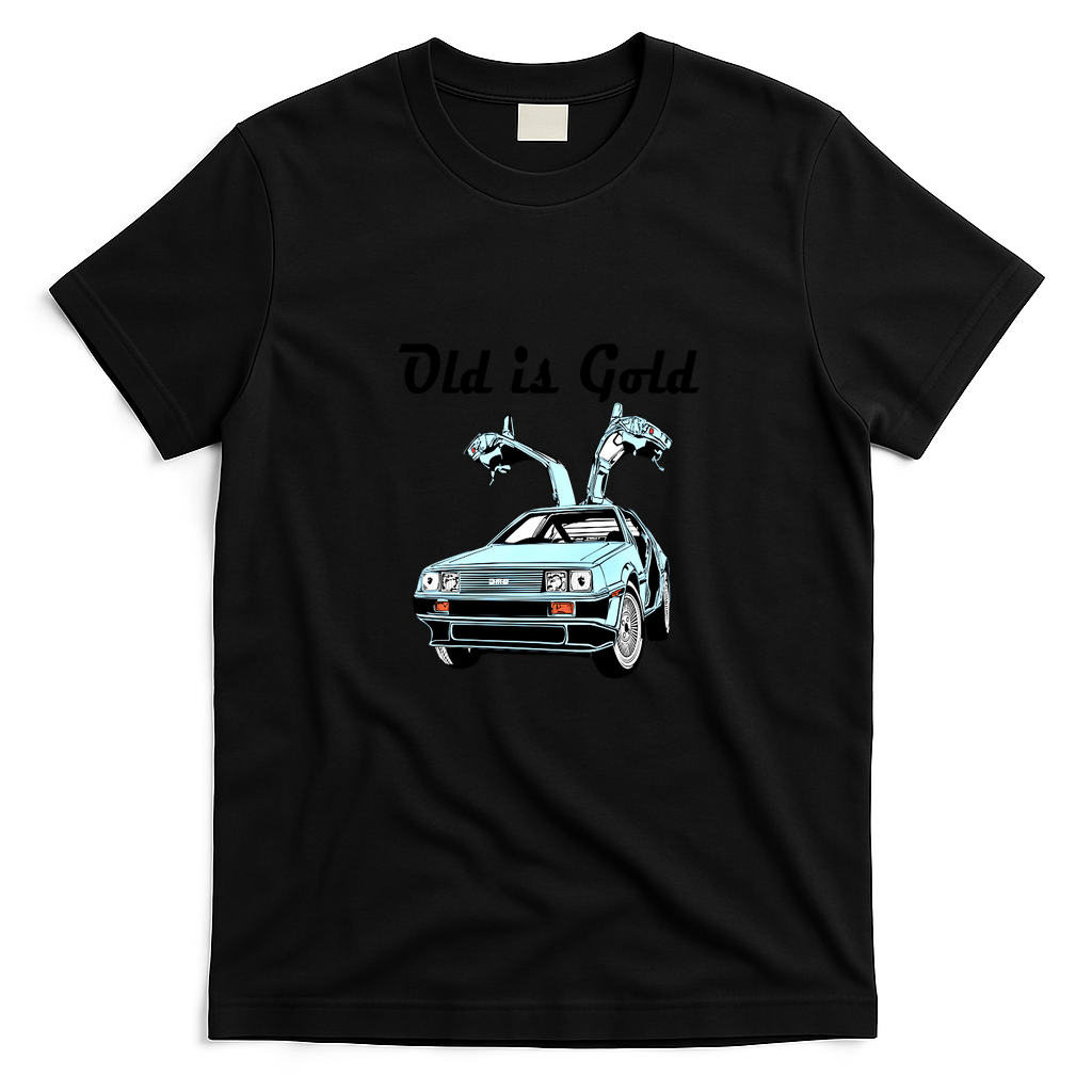 Timeless DeLorean Graphic T-Shirt - Black