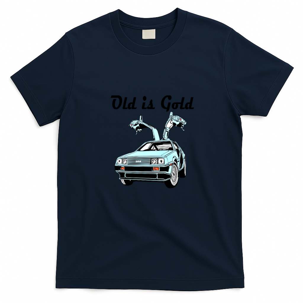 Timeless DeLorean Graphic T-Shirt - Navy Blue