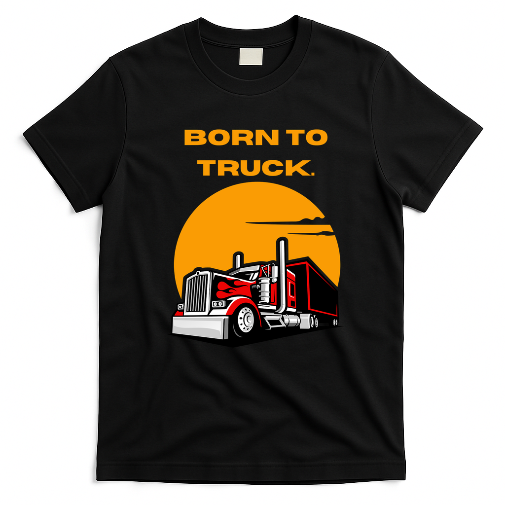 Classic Truck Driver Graphic Tee - Black