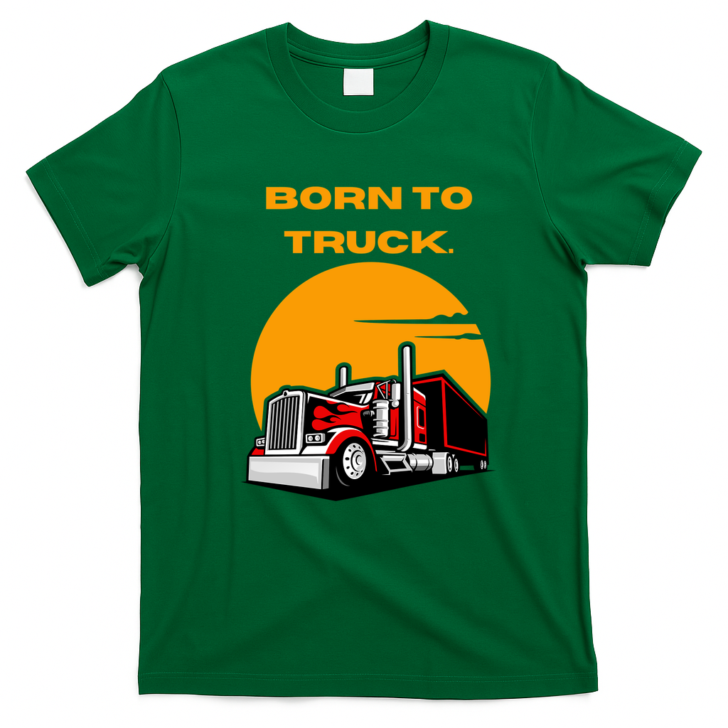 Classic Truck Driver Graphic Tee - Irish Green