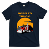 Classic Truck Driver Graphic Tee - Navy Blue