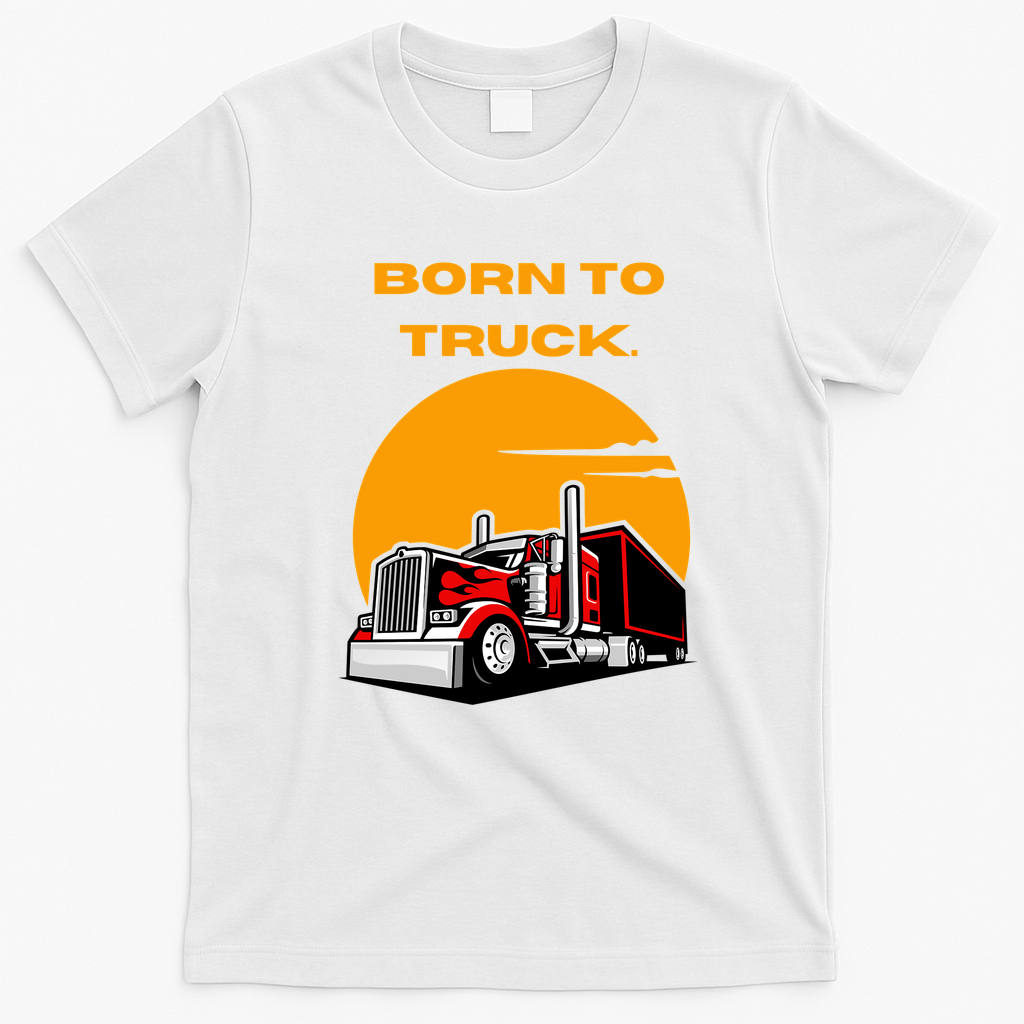 Classic Truck Driver Graphic Tee - White
