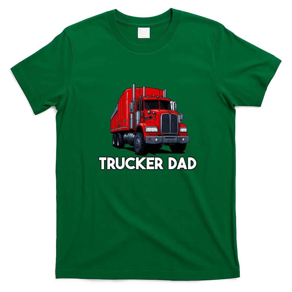 Trucker Dad Bold Graphic T-Shirt - Irish Green