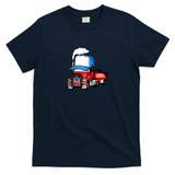 Funny Tractor-Trailer Truck Driver T-Shirt - Navy Blue