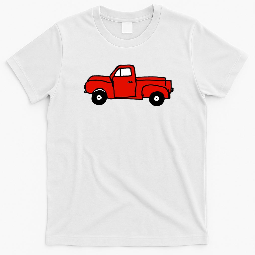 Classic Truck Distressed Graphic Tee - White