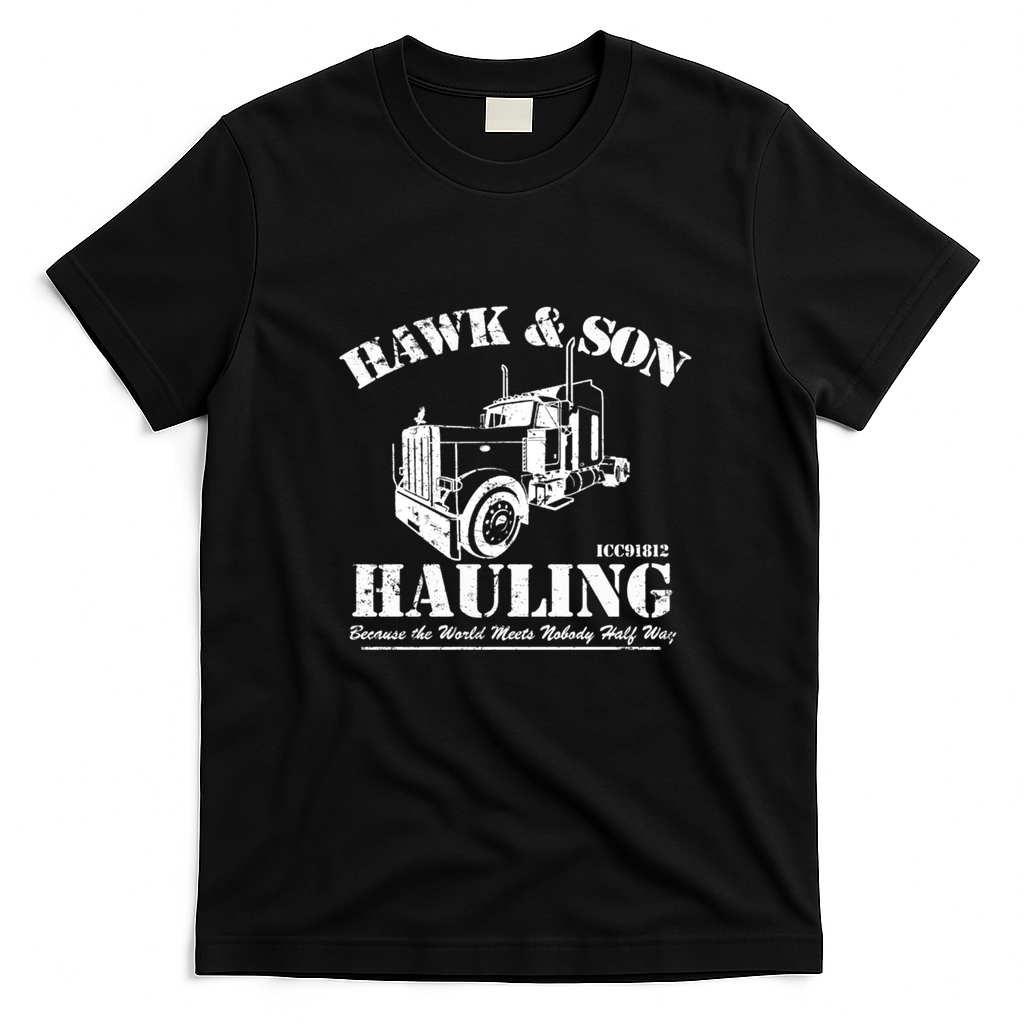 Over The Top Hawk & Son Hauling Retro Graphic Tee - Black