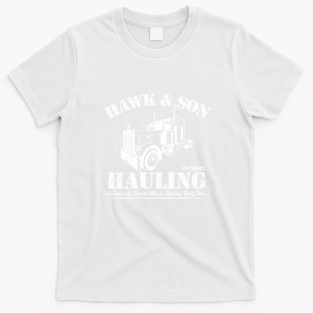 Over The Top Hawk & Son Hauling Retro Graphic Tee - White
