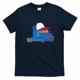 Trucker Hat Classic Trucker T-Shirt - Navy Blue