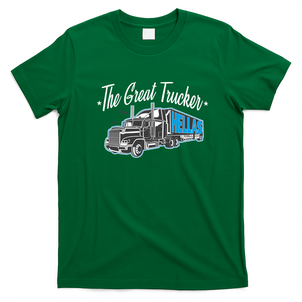 Trucker Hellas Greek Trucking T-Shirt - Irish Green