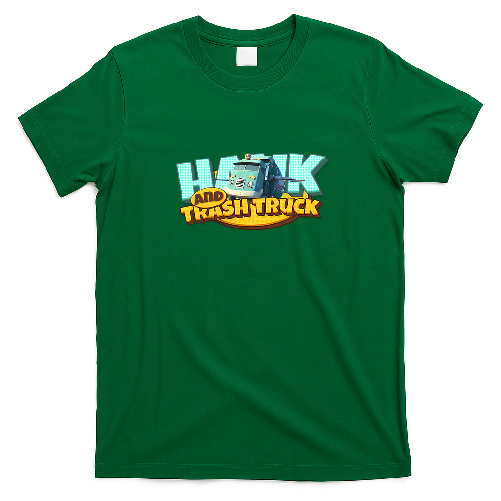 Classic Cartoon Cars Retro Logo T-Shirt - Irish Green