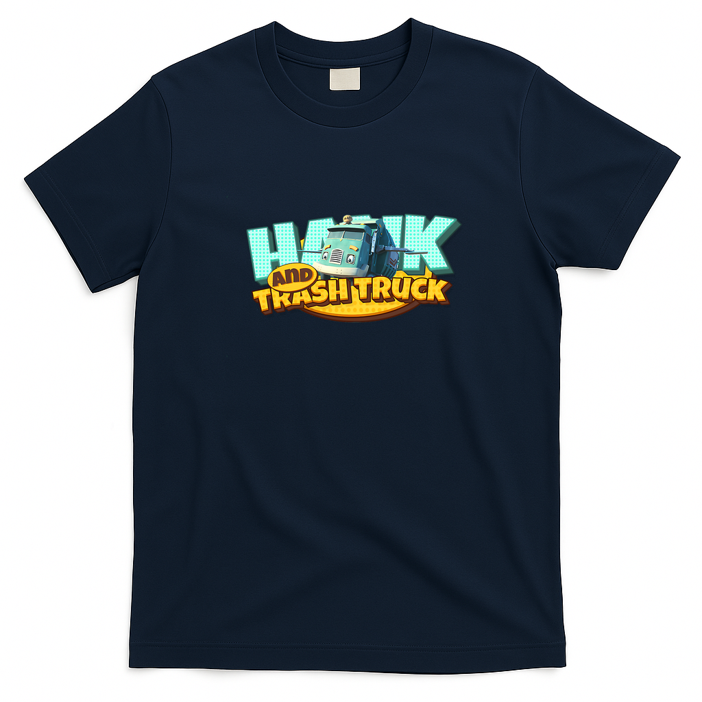 Classic Cartoon Cars Retro Logo T-Shirt - Navy Blue