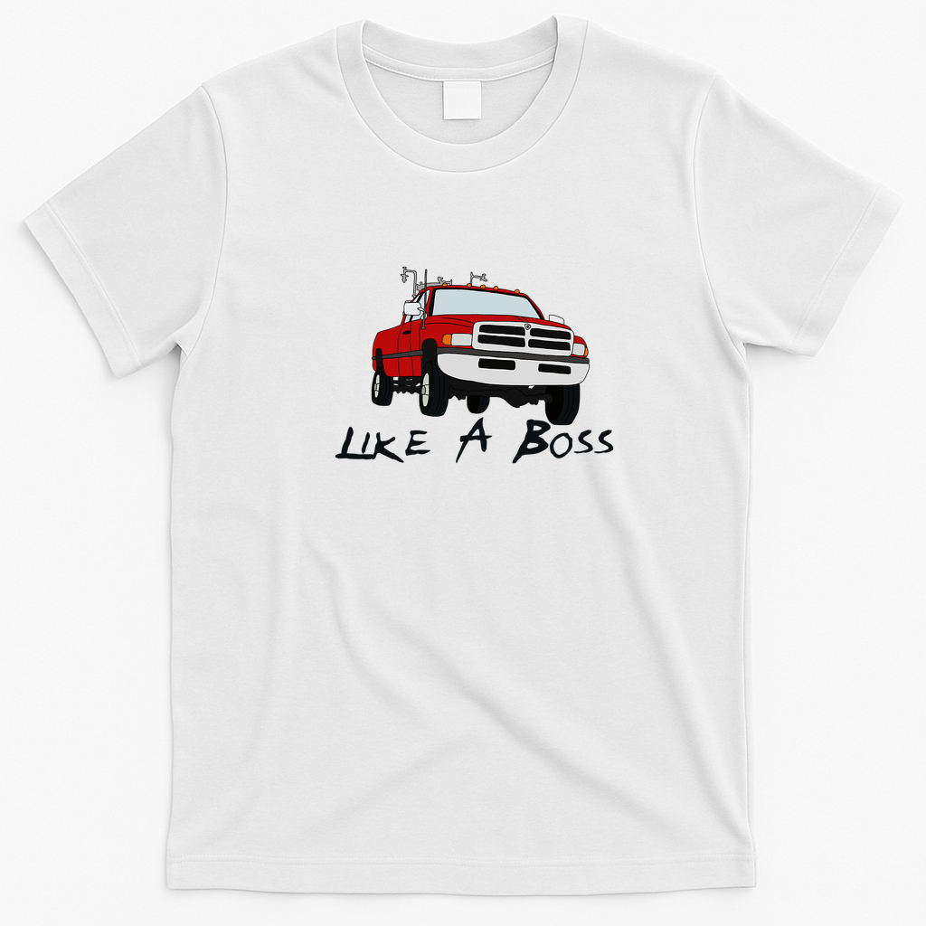 Twister Like A Boss Retro Graphic Tee - White