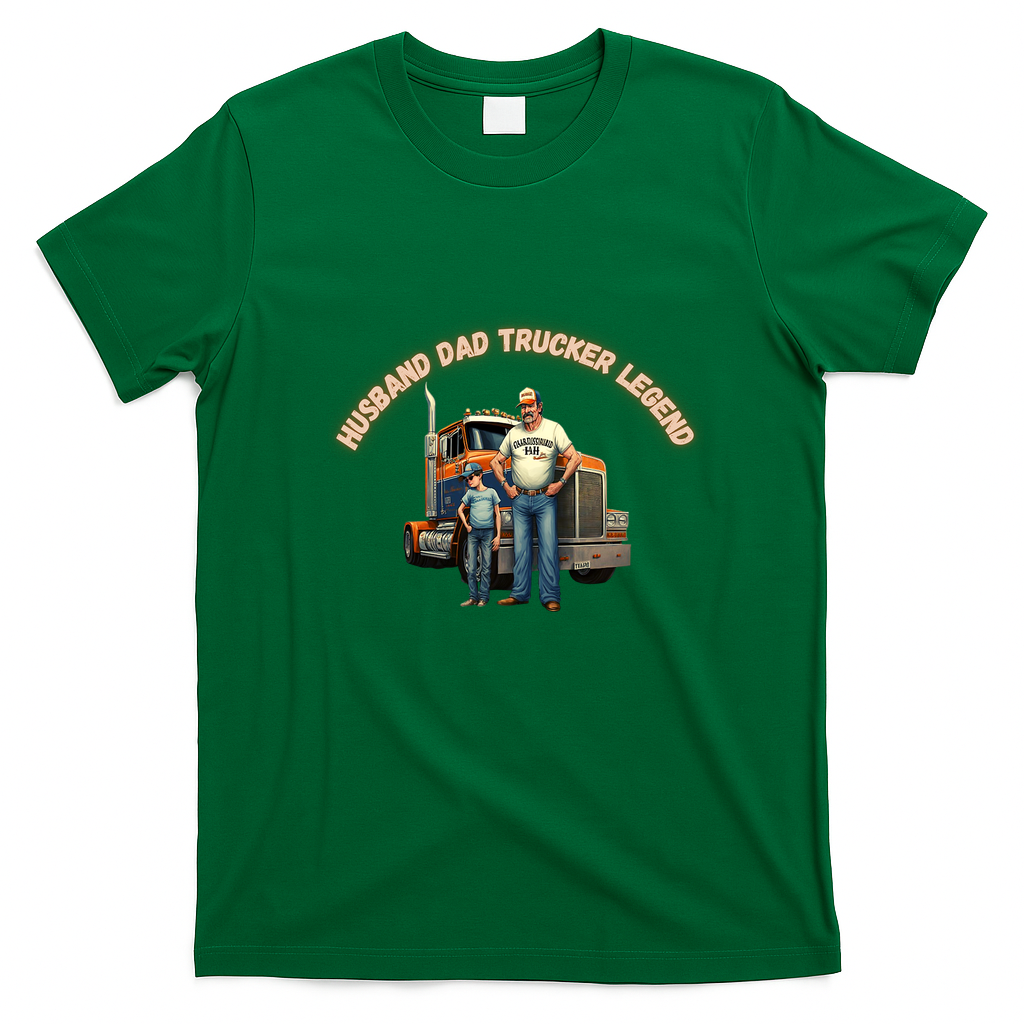 Husband Dad Trucker Legacy T-Shirt - Irish Green
