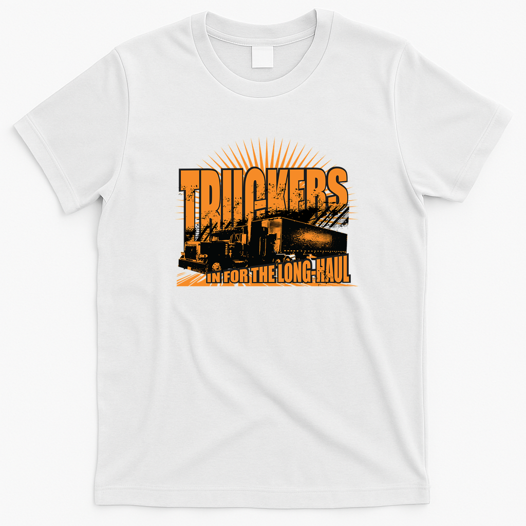 Long-Haul Trucker Transport T-Shirt - White