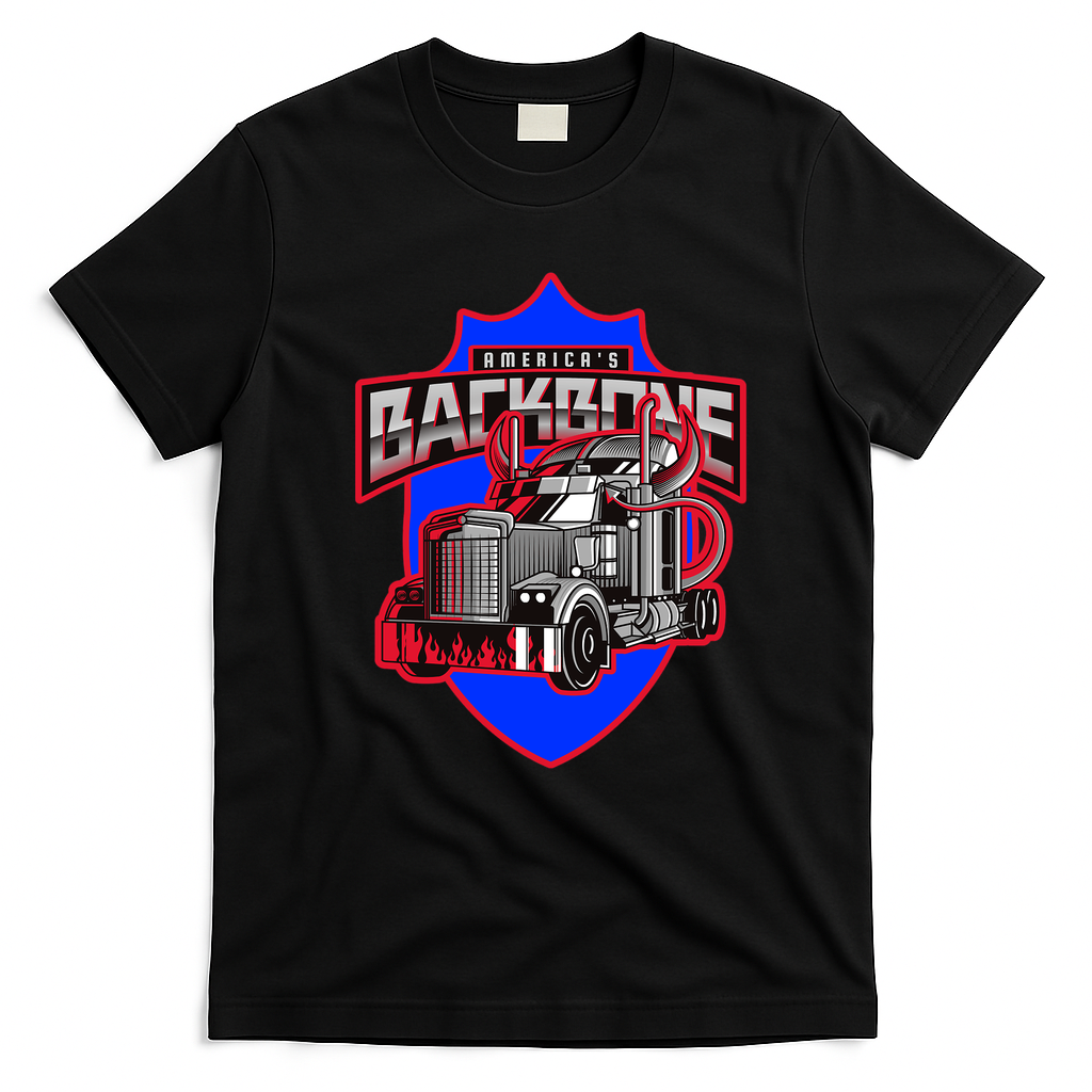 Truckers for Life Bold Graphic Tee - Black
