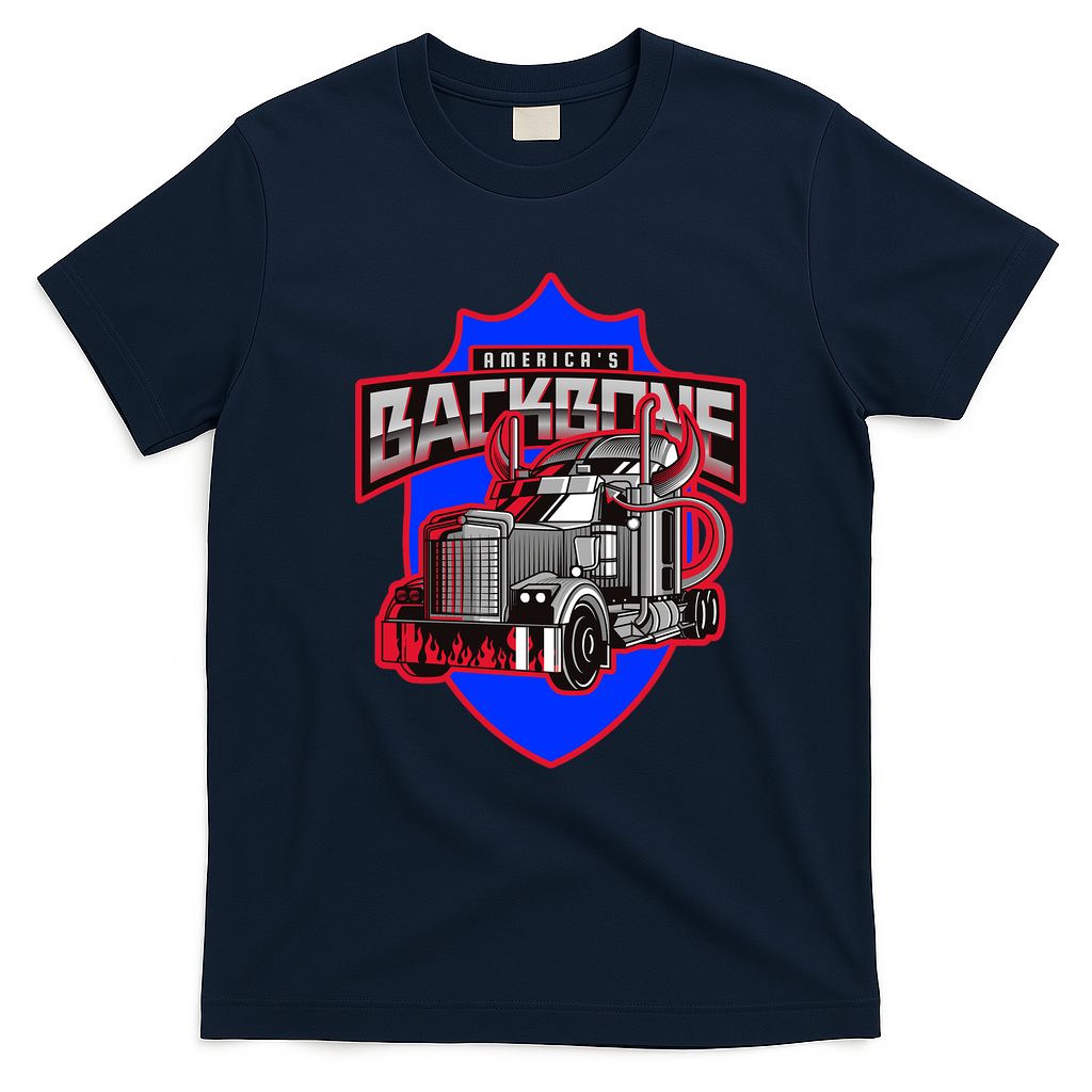 Truckers for Life Bold Graphic Tee - Navy Blue