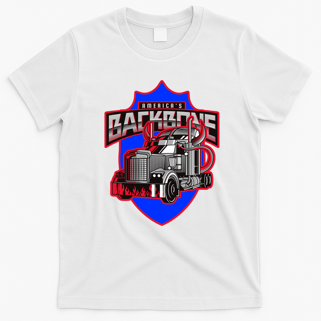 Truckers for Life Bold Graphic Tee - White