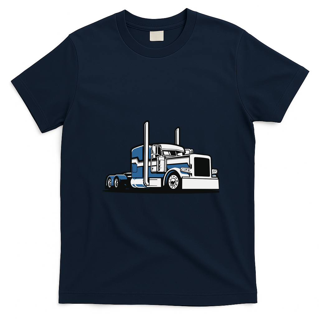 Trucker Legend Bold Graphic Tee - Navy Blue