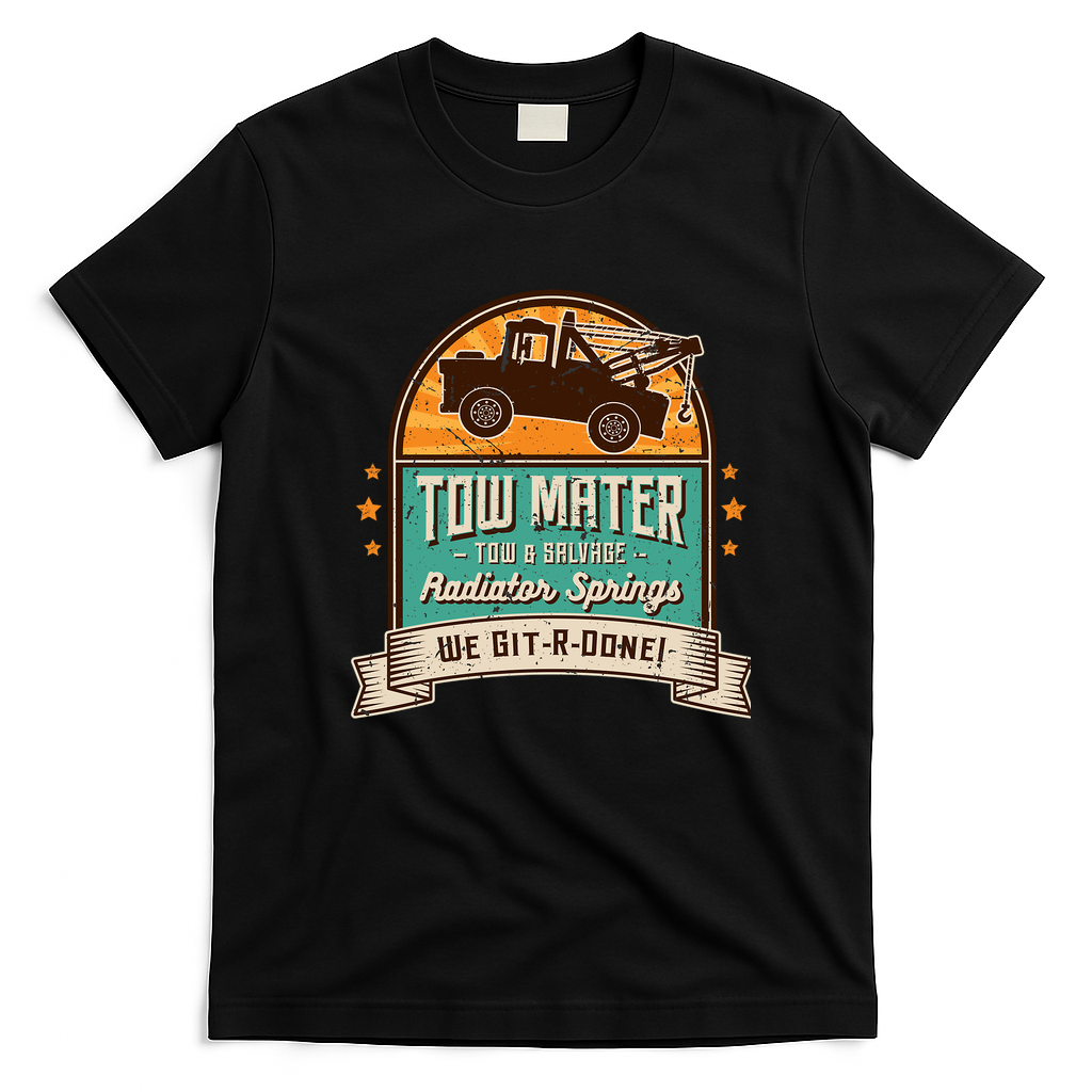 Tow Mater Tow & Salvage Vintage T-Shirt - Black