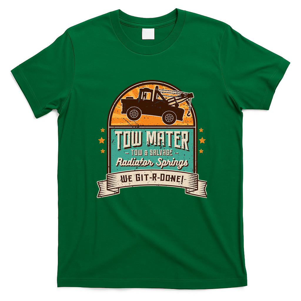 Tow Mater Tow & Salvage Vintage T-Shirt - Irish Green
