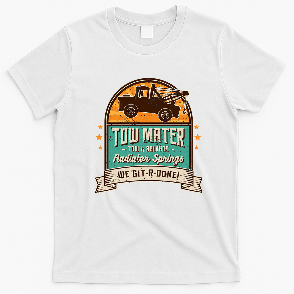Tow Mater Tow & Salvage Vintage T-Shirt - White