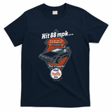 Time Machine Car Graphic T-Shirt - Navy Blue