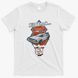 Time Machine Car Graphic T-Shirt - White