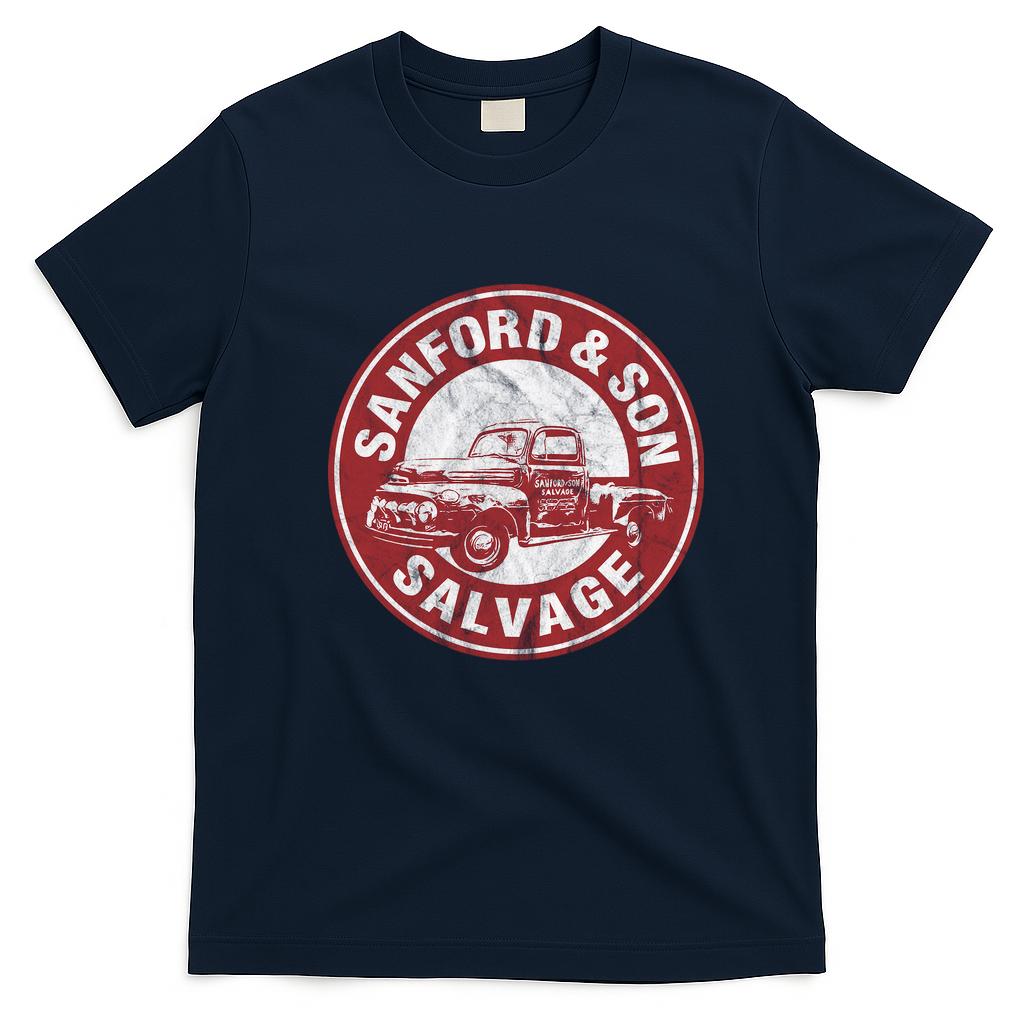 Funny 90s TV Family Retro T-Shirt - Navy Blue